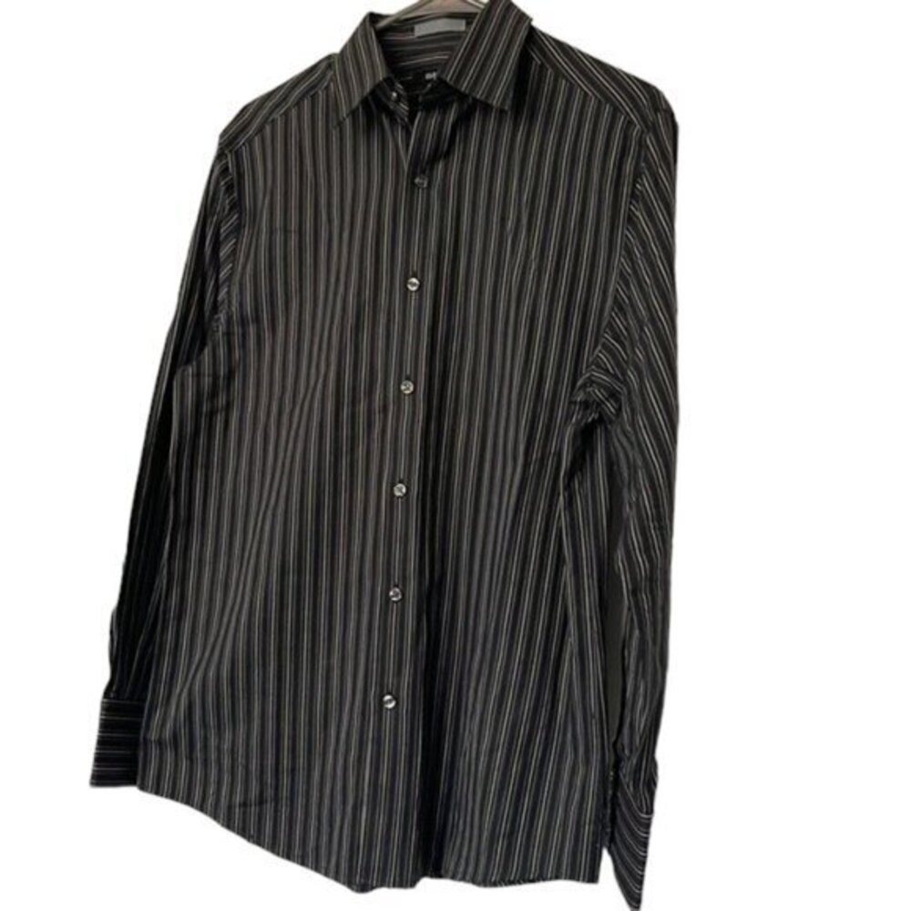 Claiborne Mens Button Down Striped Long Sleeve Shirt Sz Small EUC #0467